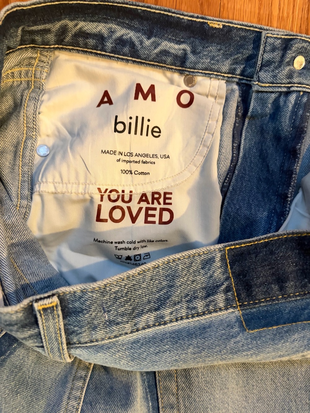 AMO Two-Tone Light and Medium Blue Jeans - Picture 7 of 10